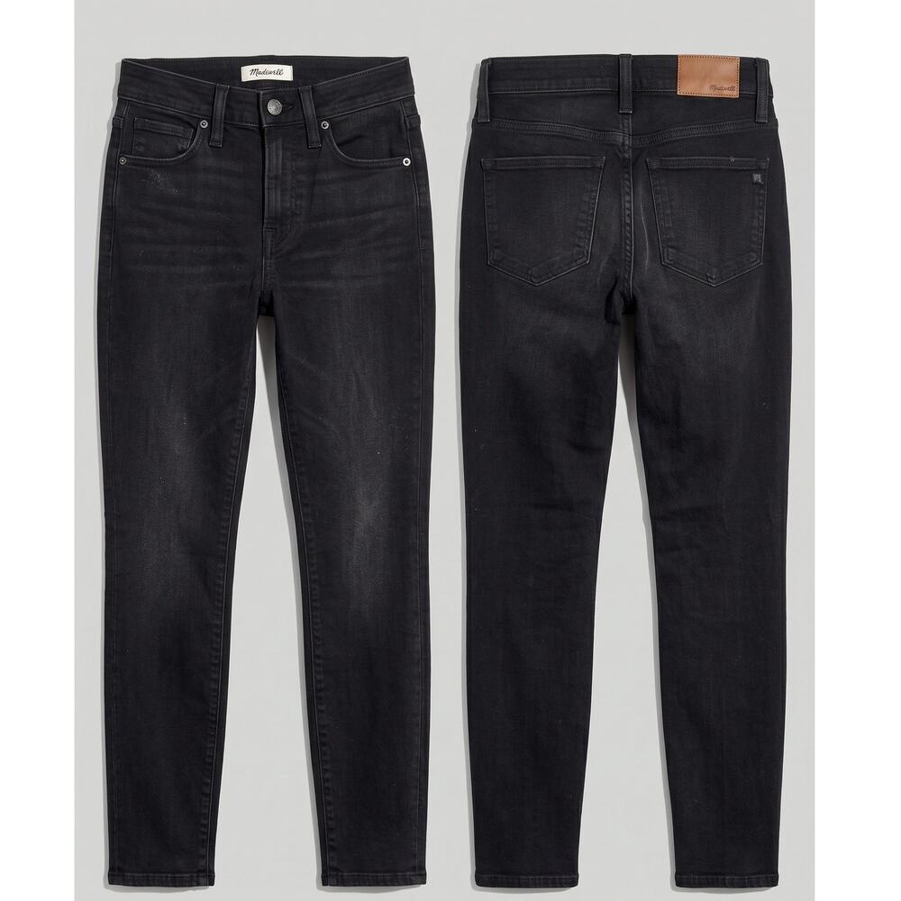 Madewell High Rise Skinny 24 Black Jeans Cotton Polyester Elastane Stretch